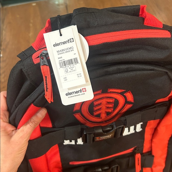 Element Black and Red Backpack - Picture 2 of 3